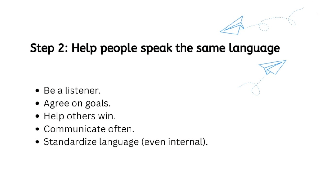 As product marketers, we spend a lot of time getting people outside of the company – our customers, analysts, and partners – to understand what we do. We do that by making sure we’re speaking their language. But what happens if not everyone is speaking the same language internally? How can we fix that in order to drive alignment? 
