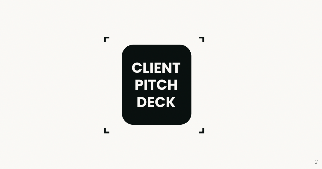 client pitch deck for marketers and startups