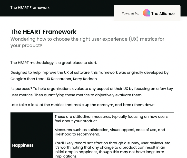 The HEART framework