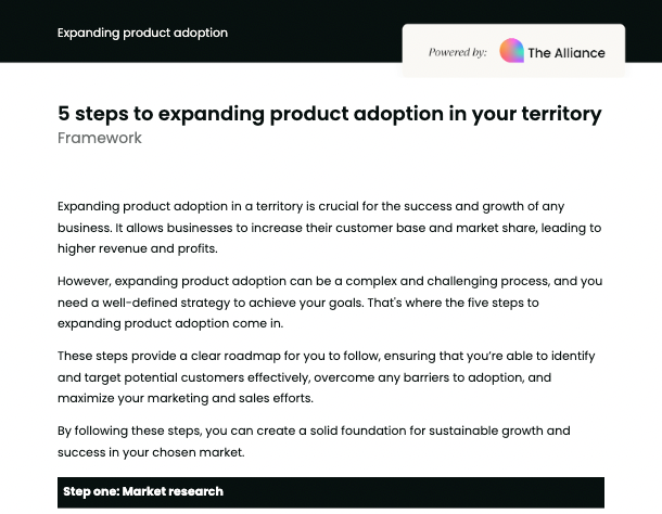 5 steps to expanding product adoption in your territory 