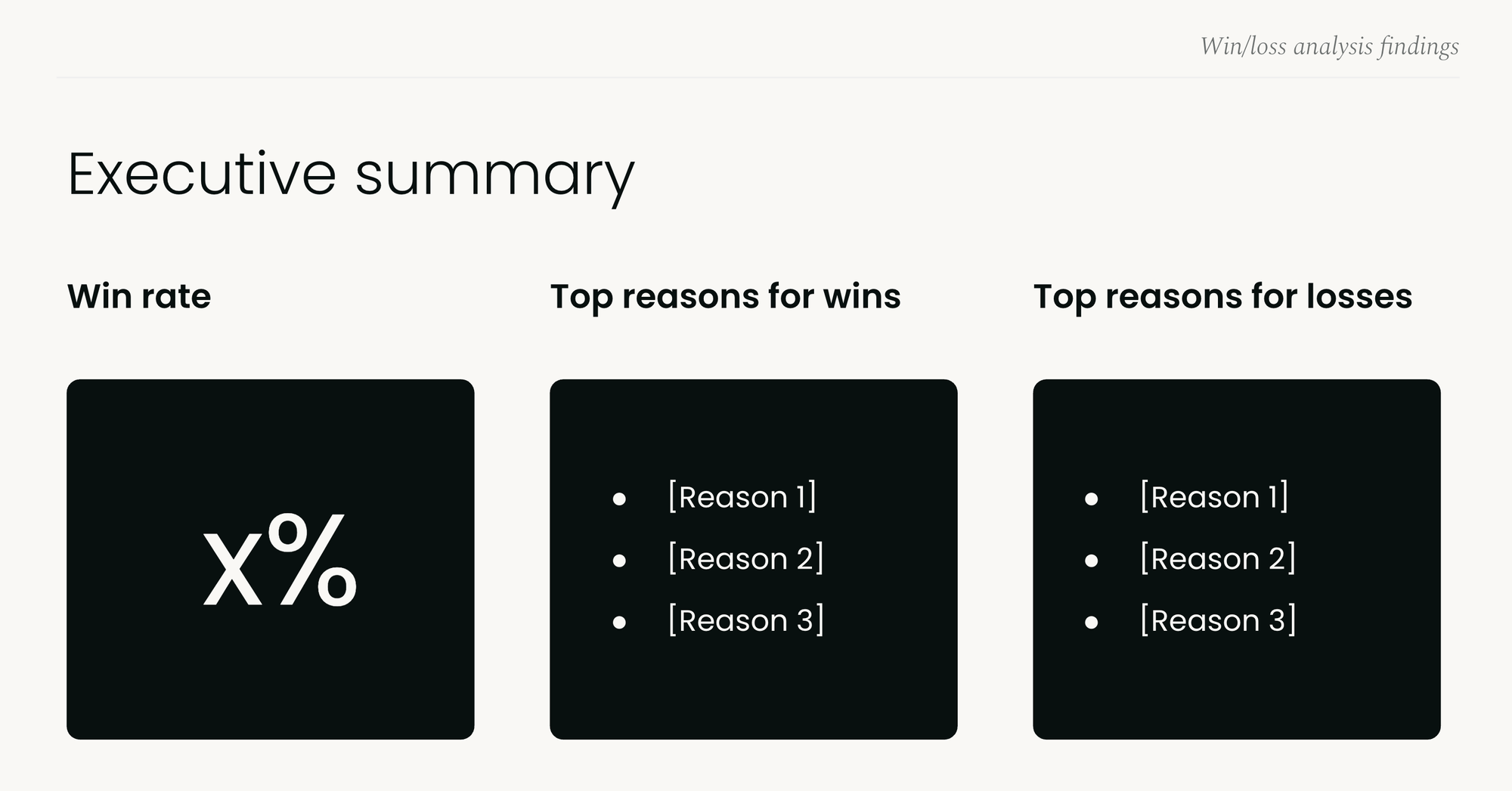 win/loss analysis presentation template