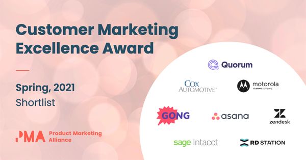 Customer Marketing Excellence Award - shortlisted nominees