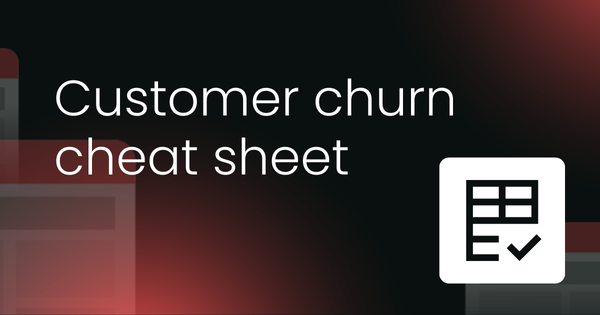 Churn rate cheat sheet template