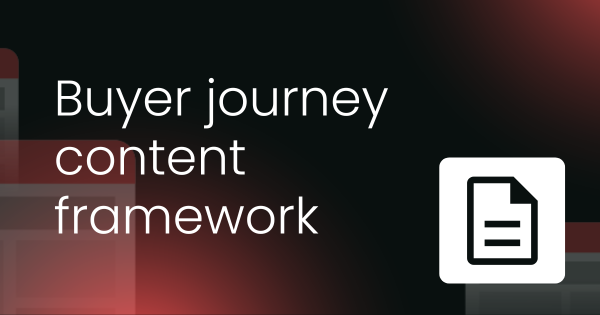 Buyer journey content framework