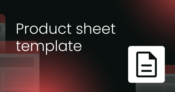 Product sheet template