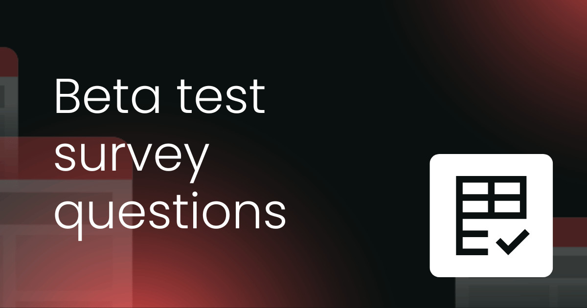 Beta test survey template