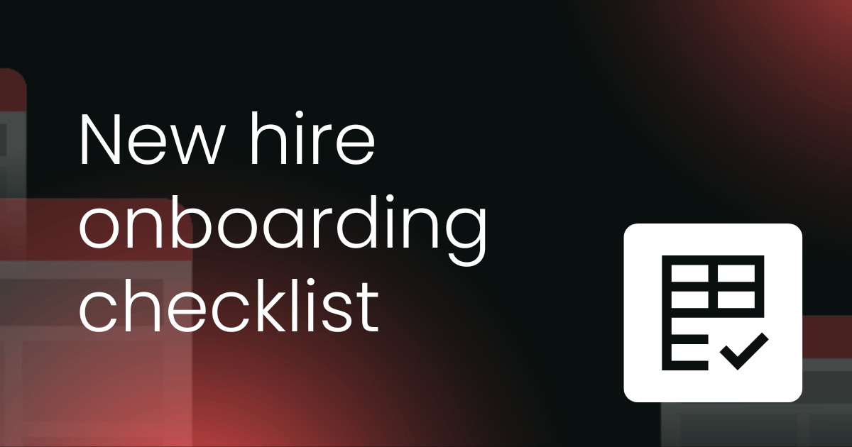 New hire onboarding checklist