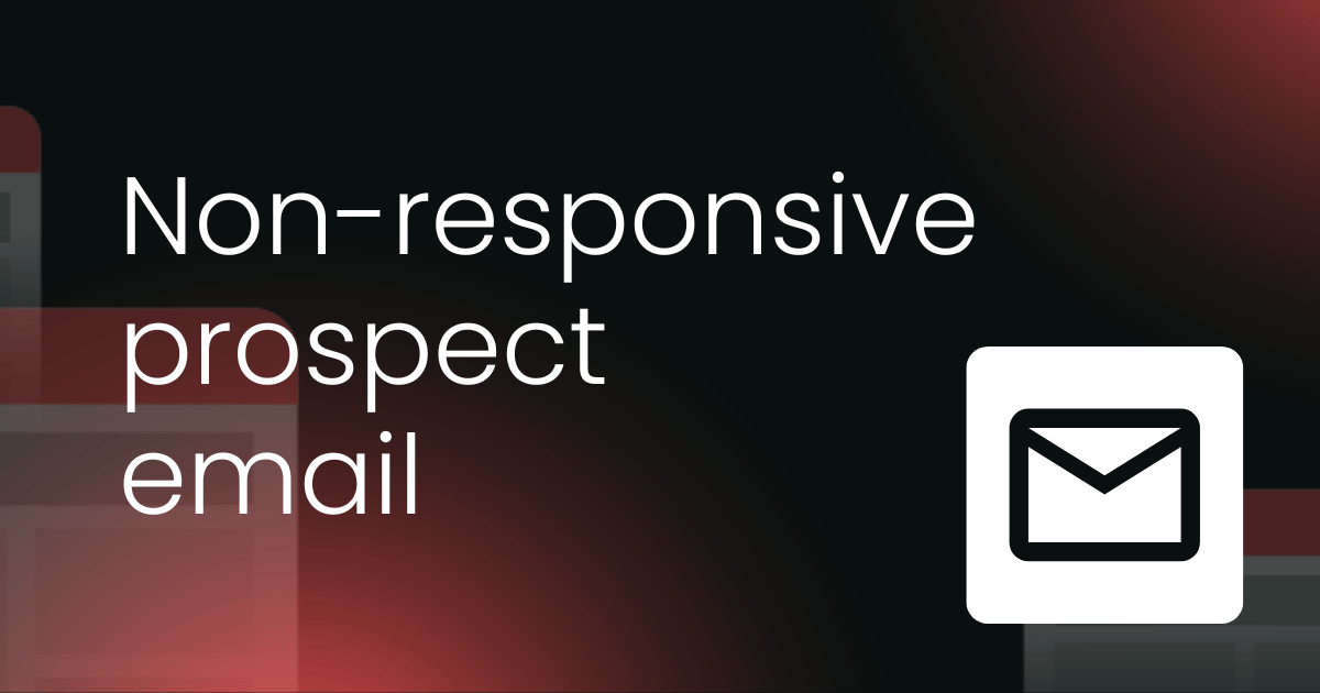 Non-responsive prospect follow-up emails template