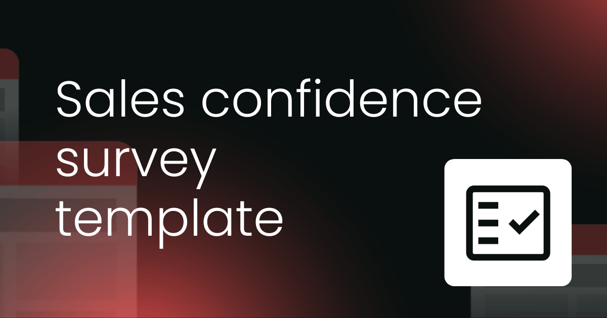 Sales confidence survey questions