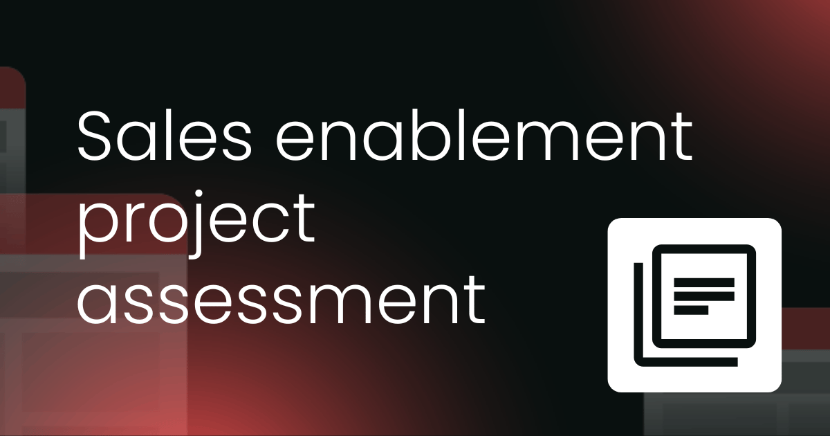 Sales enablement project assessment checklist