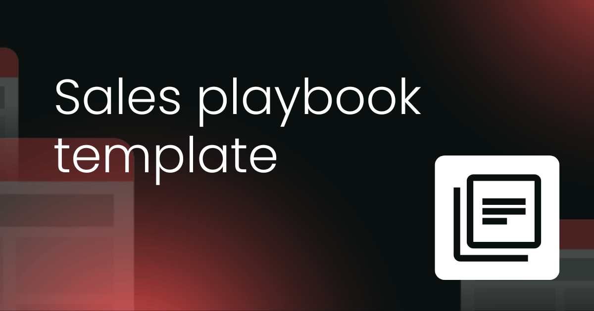 Sales playbook template