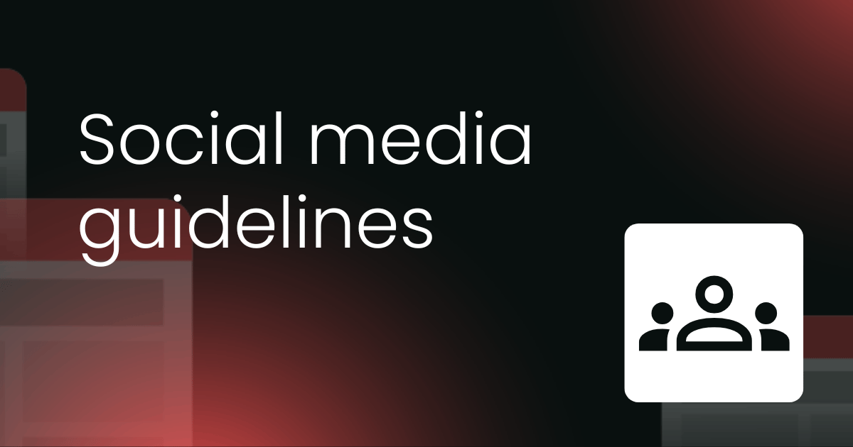 Social media guidelines template