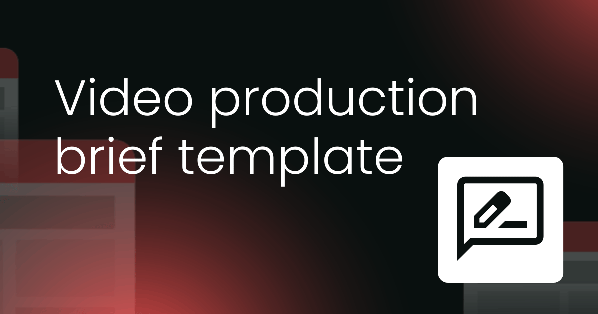 Video production brief template