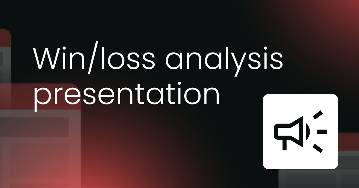 Win/loss analysis presentation template