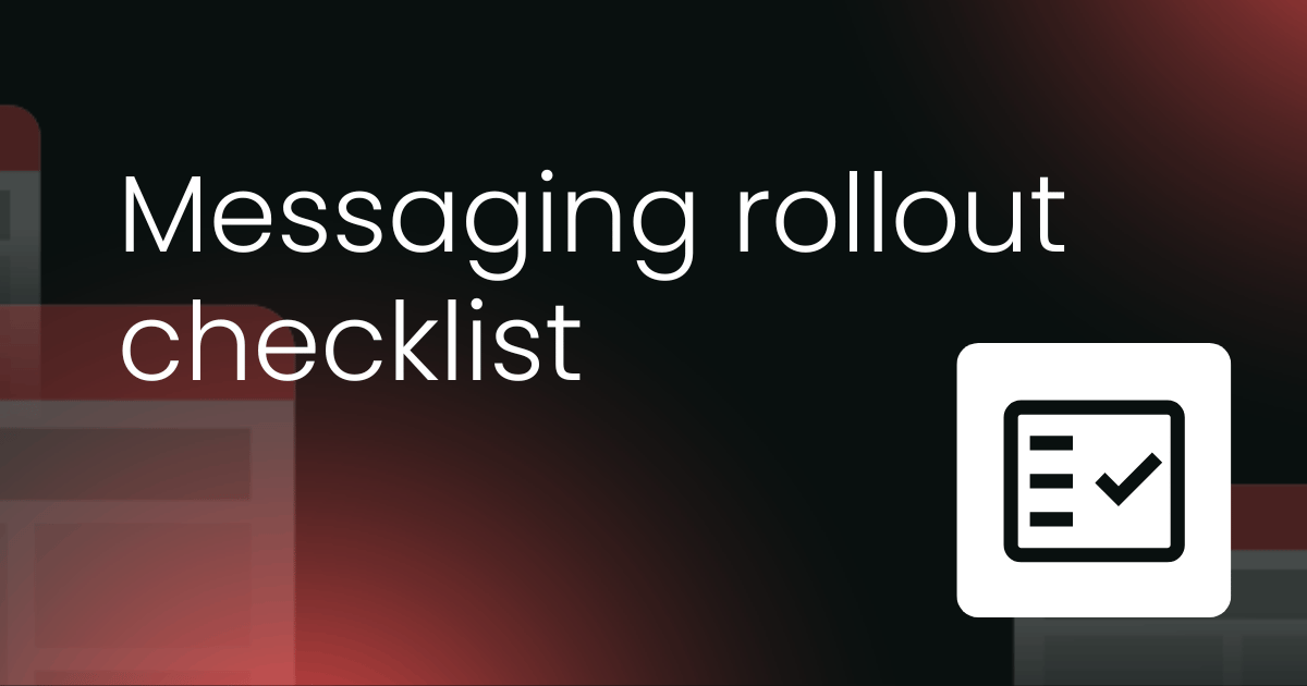 Positioning and messaging rollout checklist